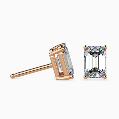 50 Cent Emerald Solitaire Studs