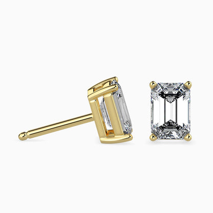 50 Cent Emerald Solitaire Studs