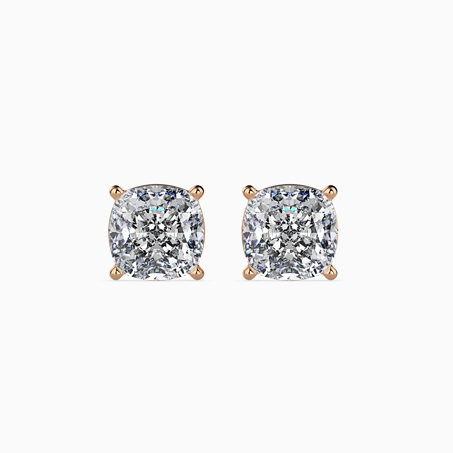 50 Cent Cushion Solitaire Studs