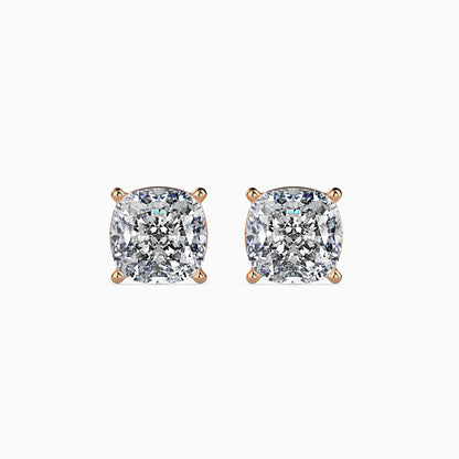 50 Cent Cushion Solitaire Studs