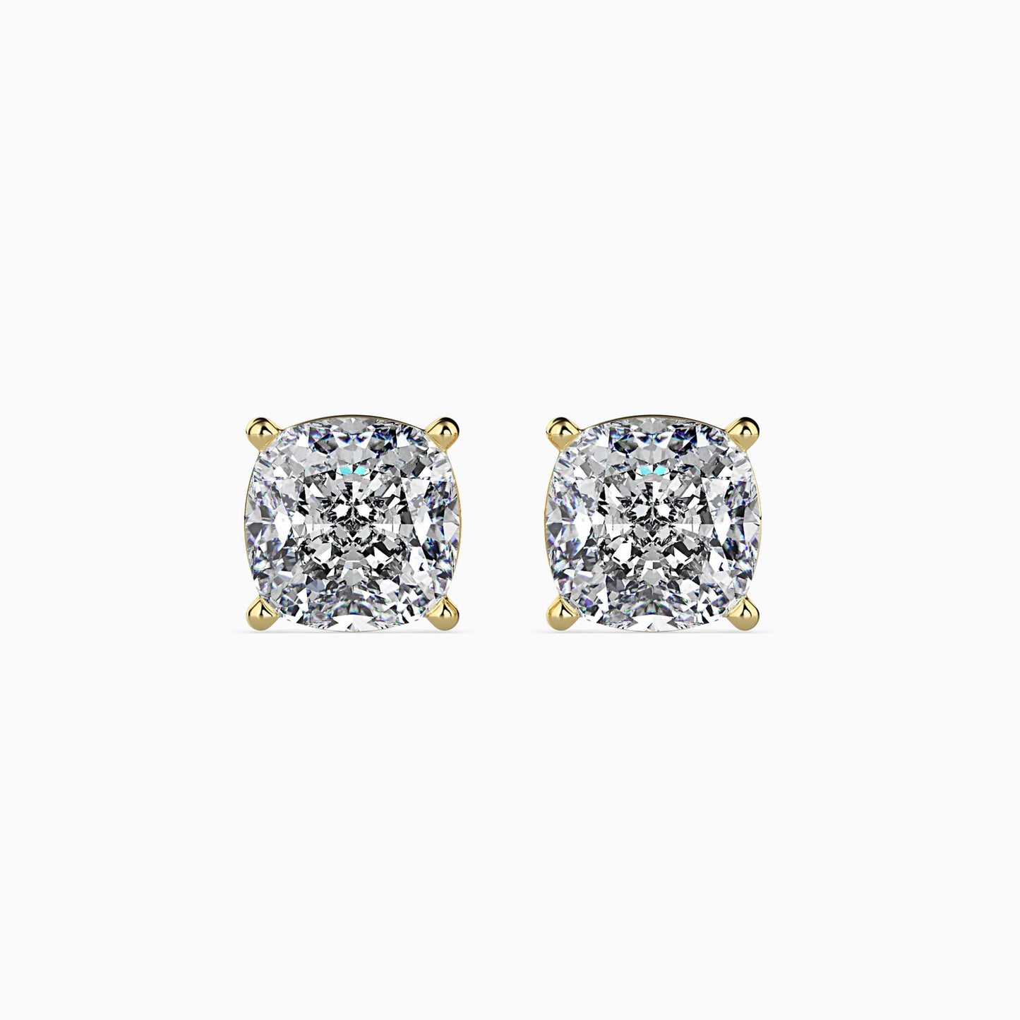 50 Cent Cushion Solitaire Studs