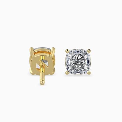 50 Cent Cushion Solitaire Studs