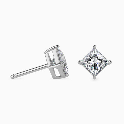 50 Cent Princess Solitaire Studs