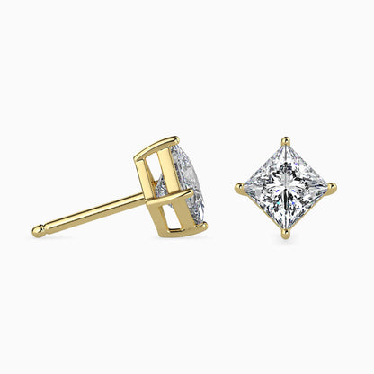 50 Cent Princess Solitaire Studs