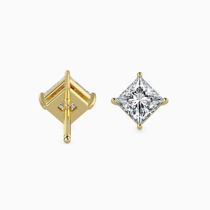 50 Cent Princess Solitaire Studs