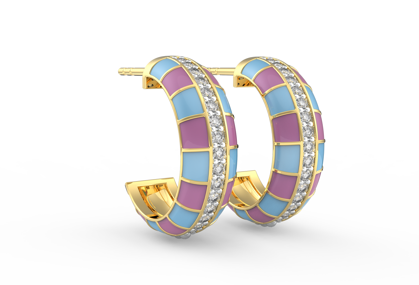 Candyline Enamel Hoops