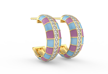 Candyline Enamel Hoops