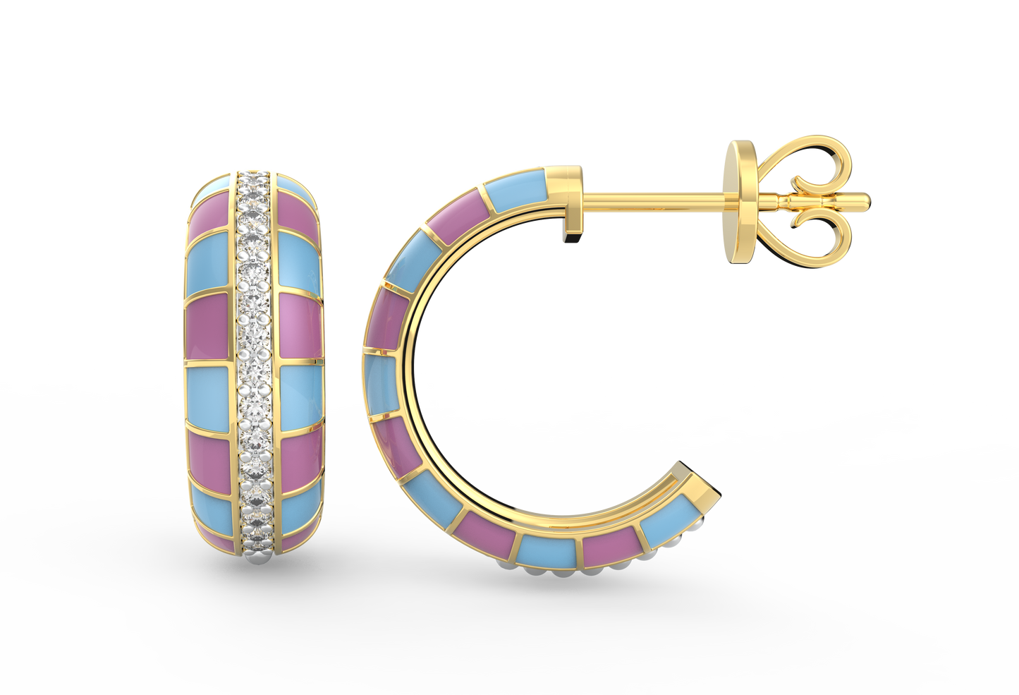 Candyline Enamel Hoops