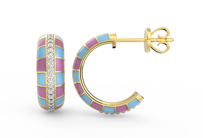 Candyline Enamel Hoops