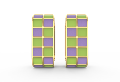 Twirl Pop Two Way Enamel Hoops