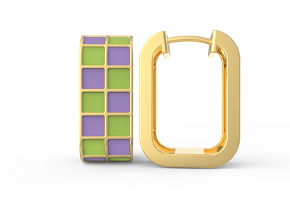 Twirl Pop Two Way Enamel Hoops