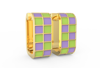 Twirl Pop Two Way Enamel Hoops