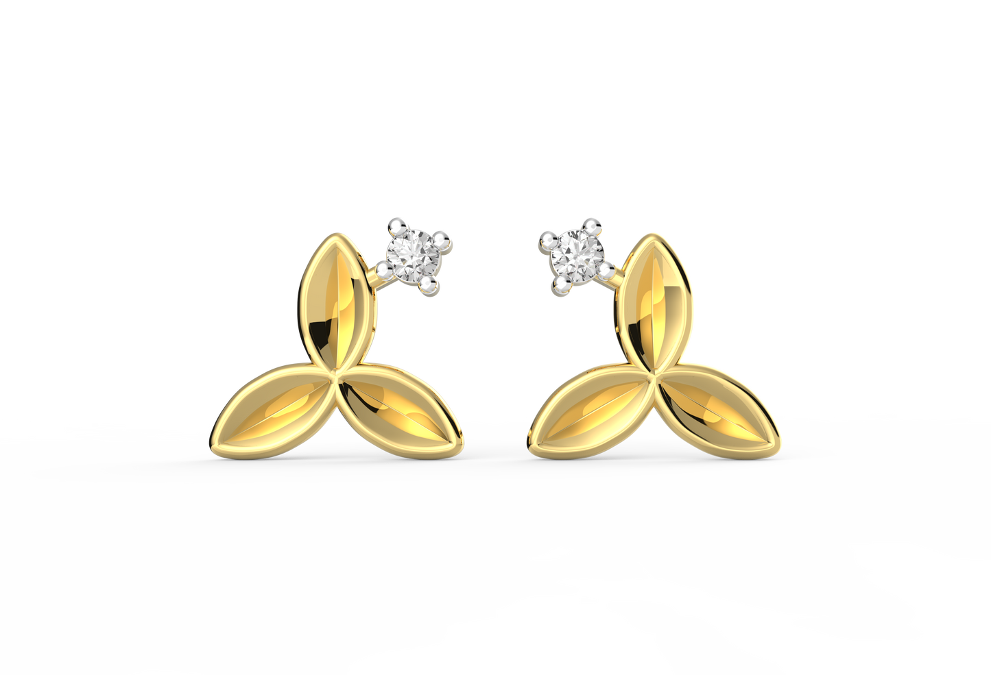 Leafy Dew Lab Diamond Earrings