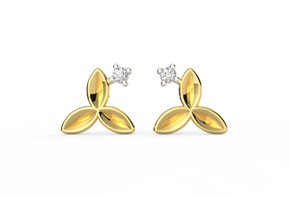 Leafy Dew Lab Diamond Earrings