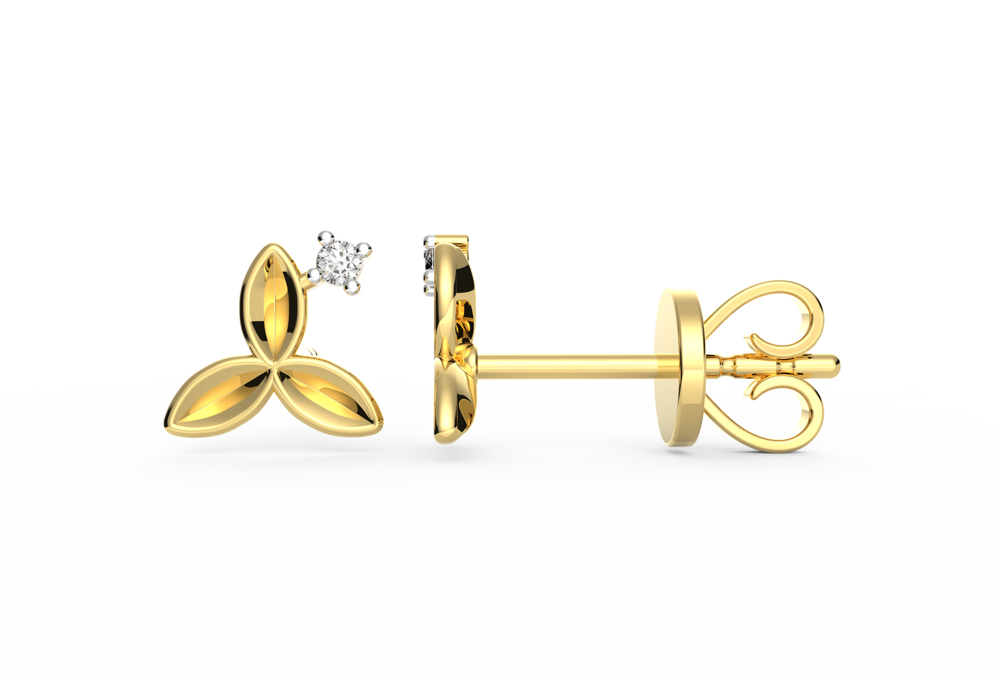 Leafy Dew Lab Diamond Earrings
