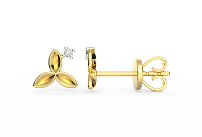 Leafy Dew Lab Diamond Earrings
