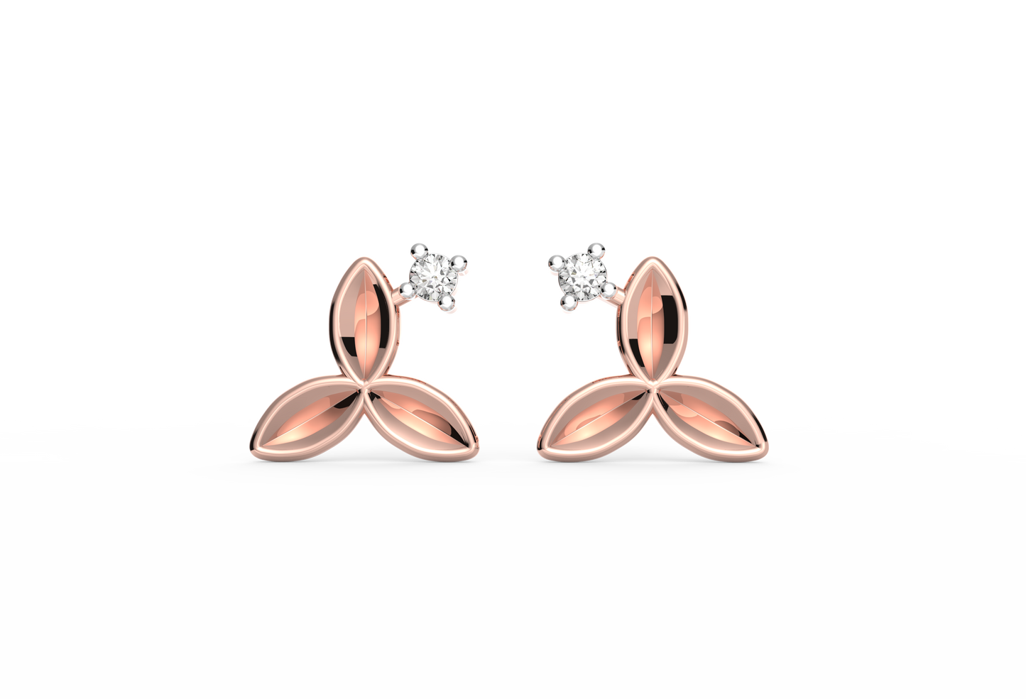 Leafy Dew Lab Diamond Earrings