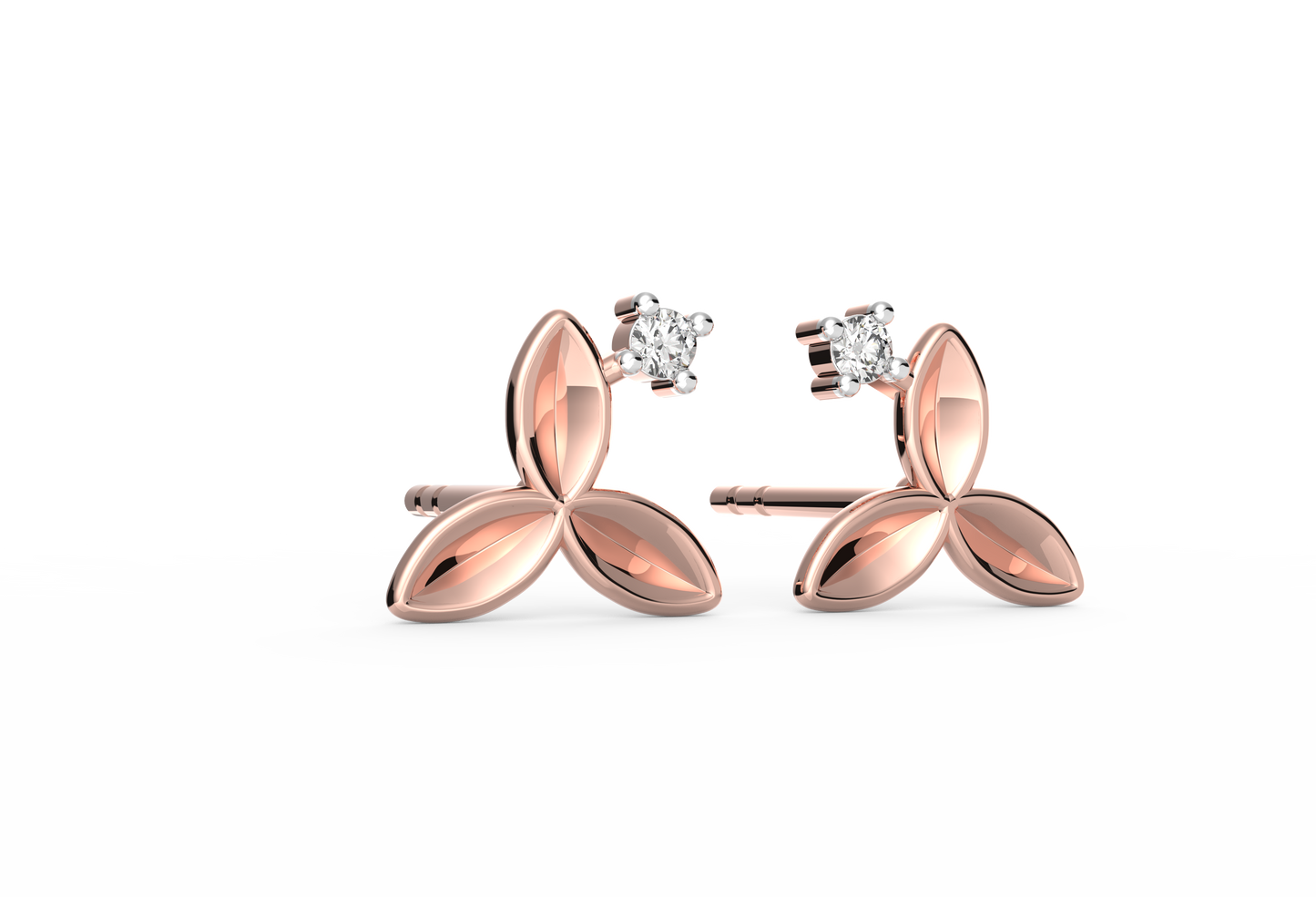 Leafy Dew Lab Diamond Earrings