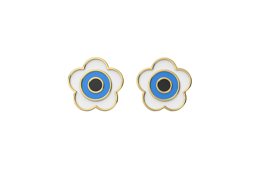 Flora Evil Eye Studs