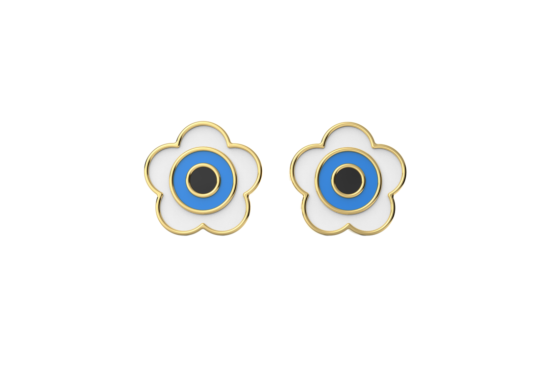 Flora Evil Eye Studs