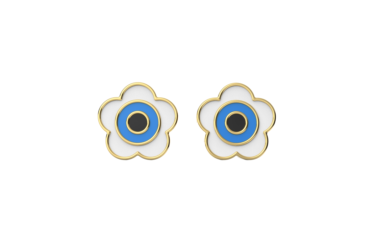 Flora Evil Eye Studs