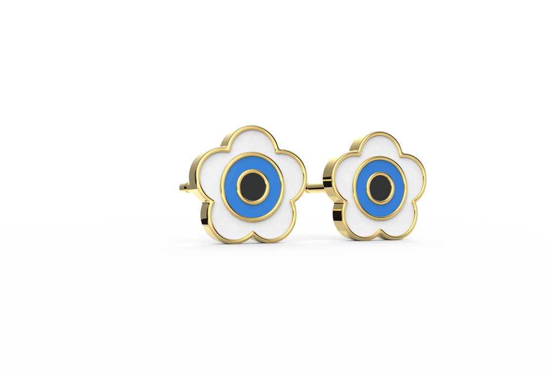 Flora Evil Eye Studs