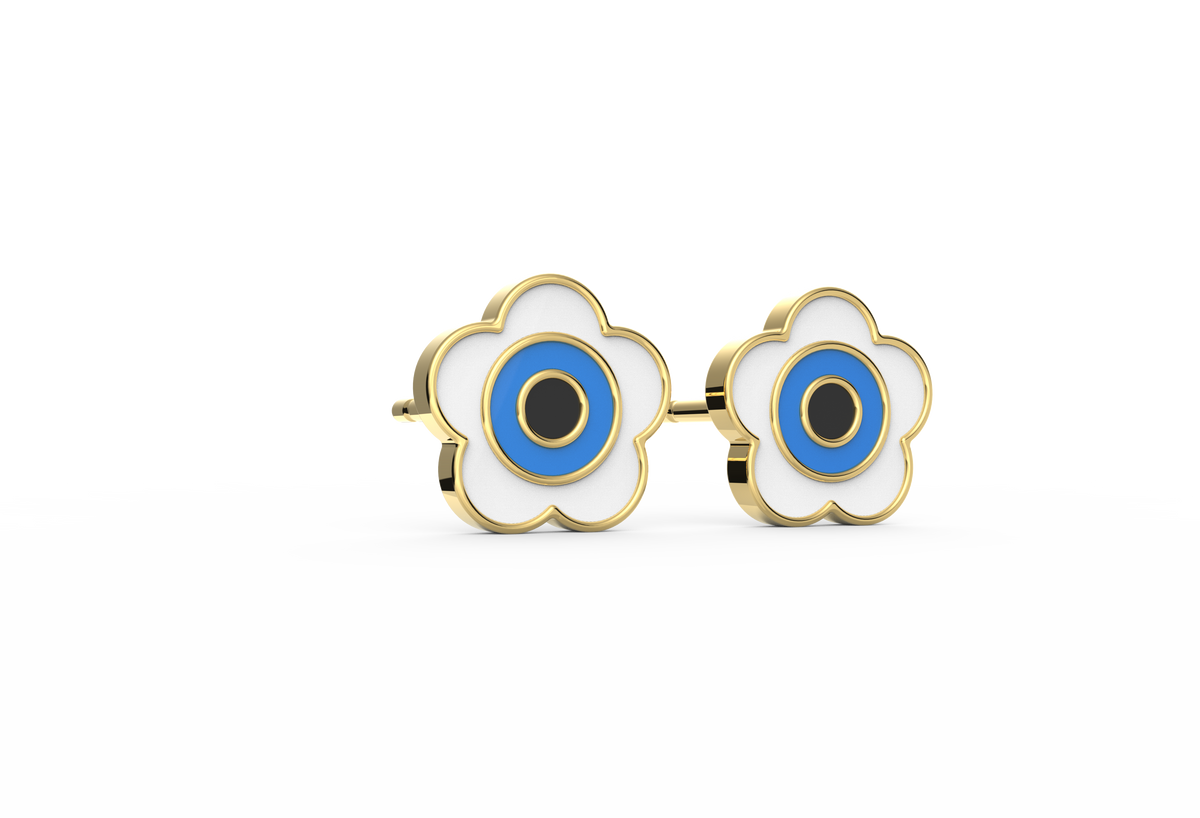 Flora Evil Eye Studs