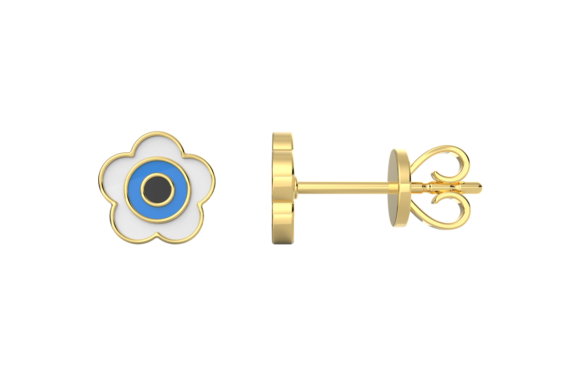 Flora Evil Eye Studs