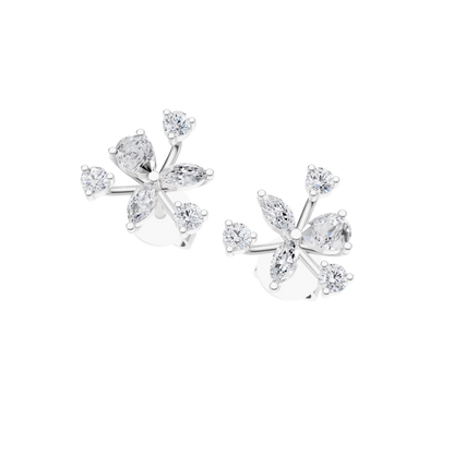 Petal Whirl Diamond Earrings
