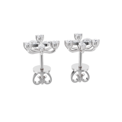 Petal Whirl Diamond Earrings