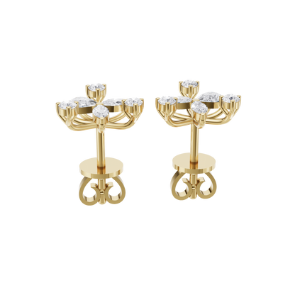 Petal Whirl Diamond Earrings