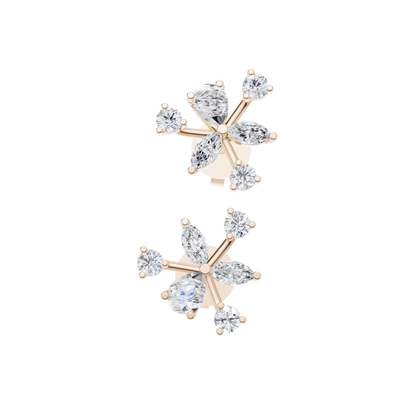 Petal Whirl Diamond Earrings