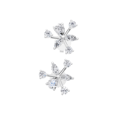 Petal Whirl Diamond Earrings