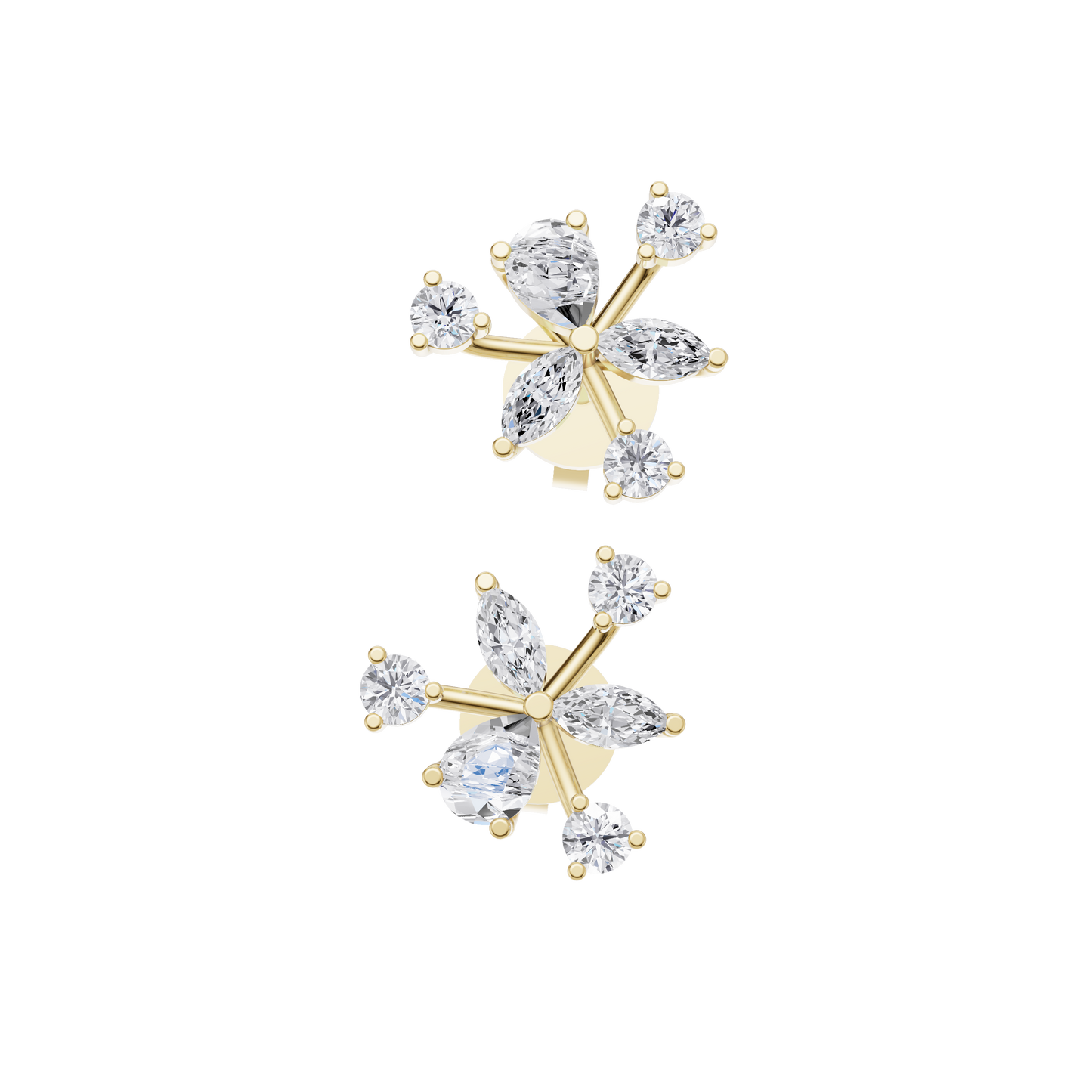 Petal Whirl Diamond Earrings