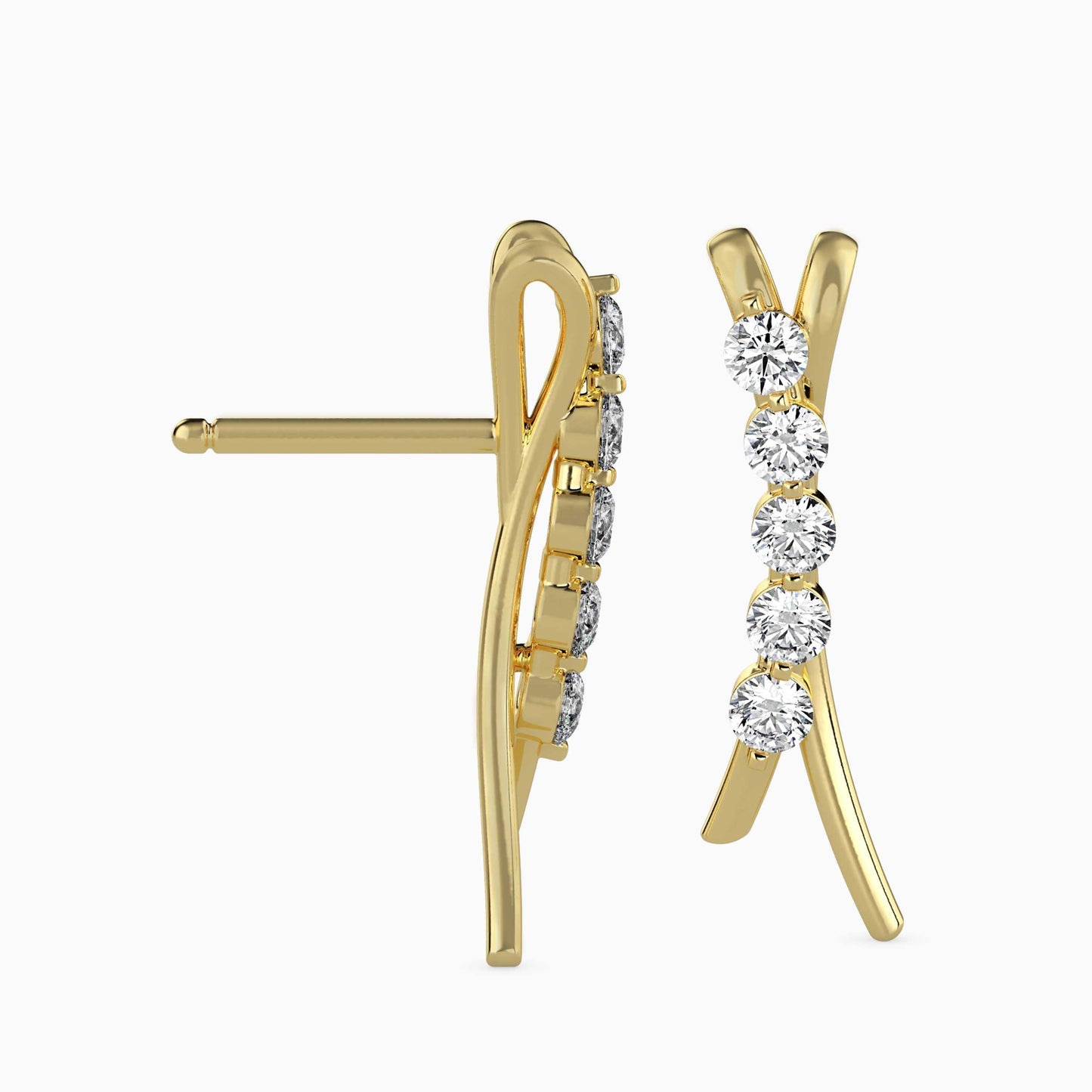 Majestic Shine Solitaire Earrings