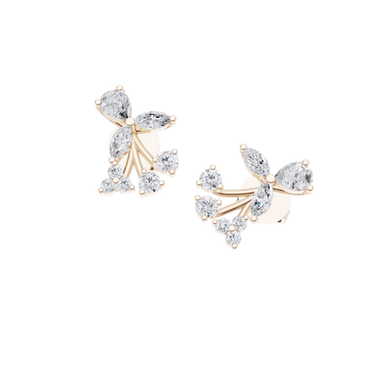 Floral Harmony Diamond Earrings