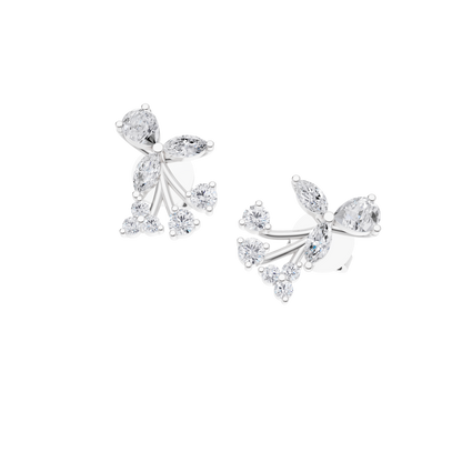 Floral Harmony Diamond Earrings