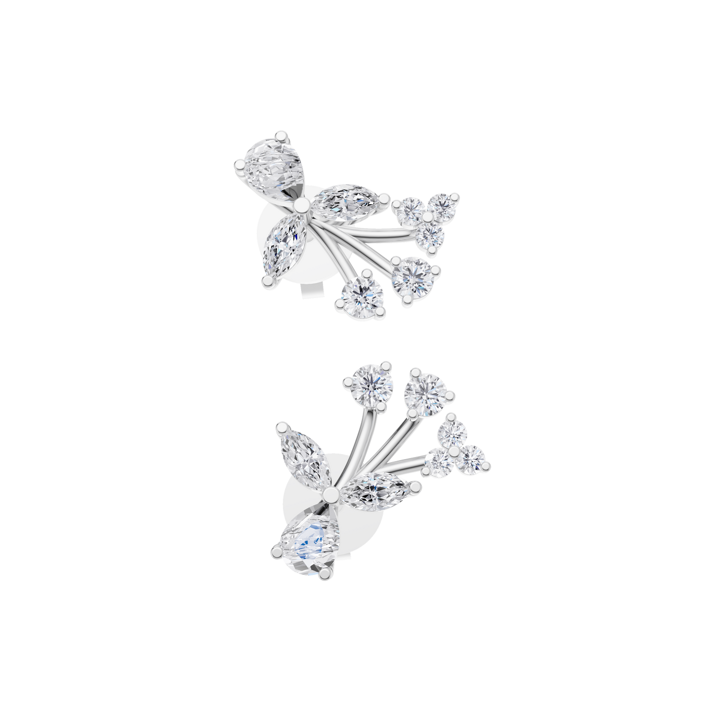 Floral Harmony Diamond Earrings