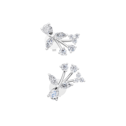 Floral Harmony Diamond Earrings