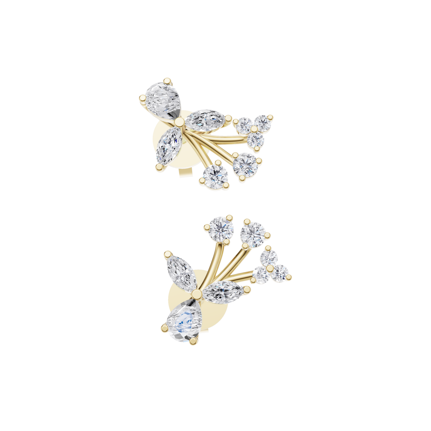 Floral Harmony Diamond Earrings