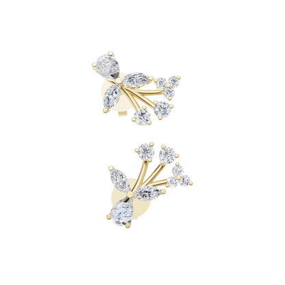 Floral Harmony Diamond Earrings