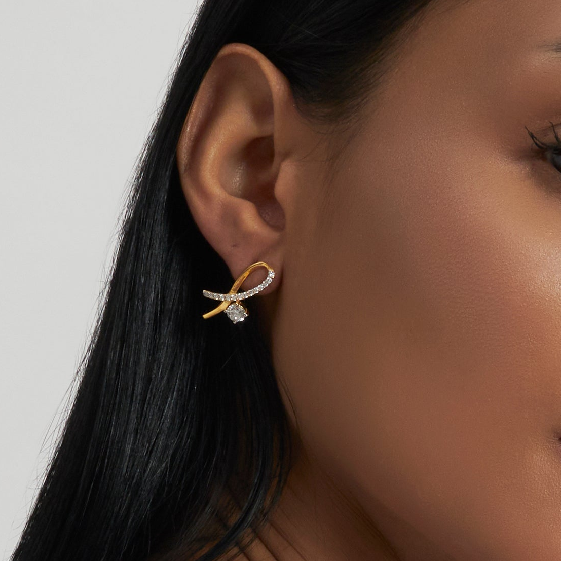 Limitless Harmony Solitaire Diamond Earrings