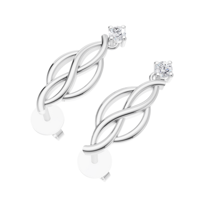 Ethereal Essence Solitaire Diamond Earrings