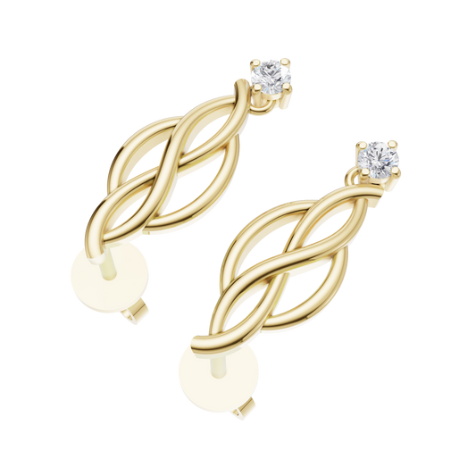 Ethereal Essence Solitaire Diamond Earrings