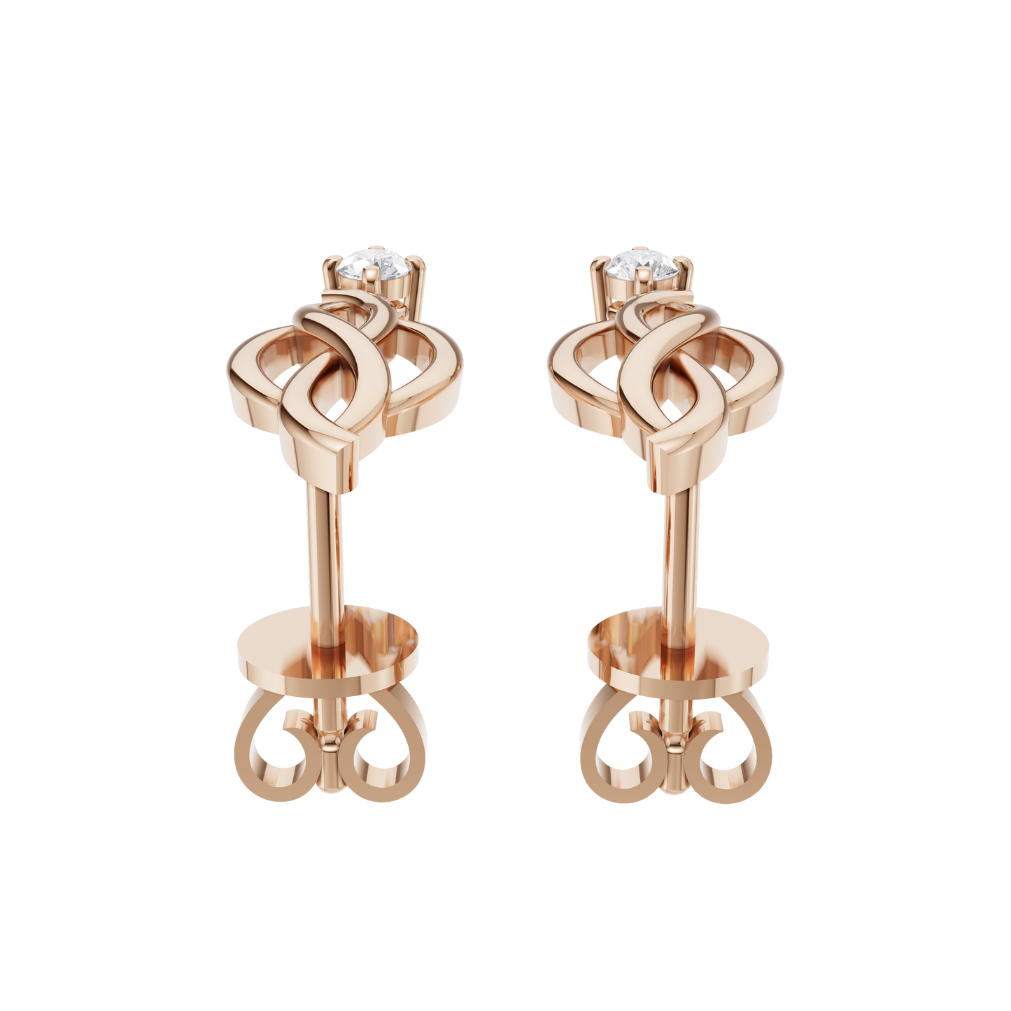 Ethereal Essence Solitaire Diamond Earrings