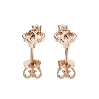 Ethereal Essence Solitaire Diamond Earrings