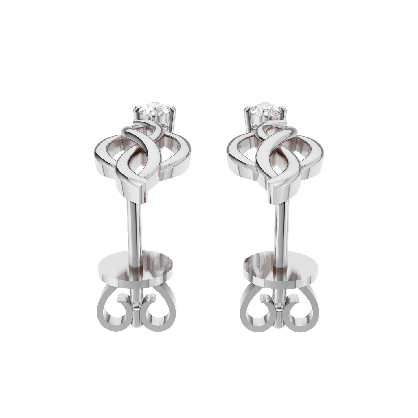 Ethereal Essence Solitaire Diamond Earrings