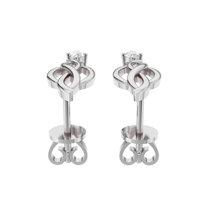 Ethereal Essence Solitaire Diamond Earrings