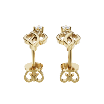 Ethereal Essence Solitaire Diamond Earrings