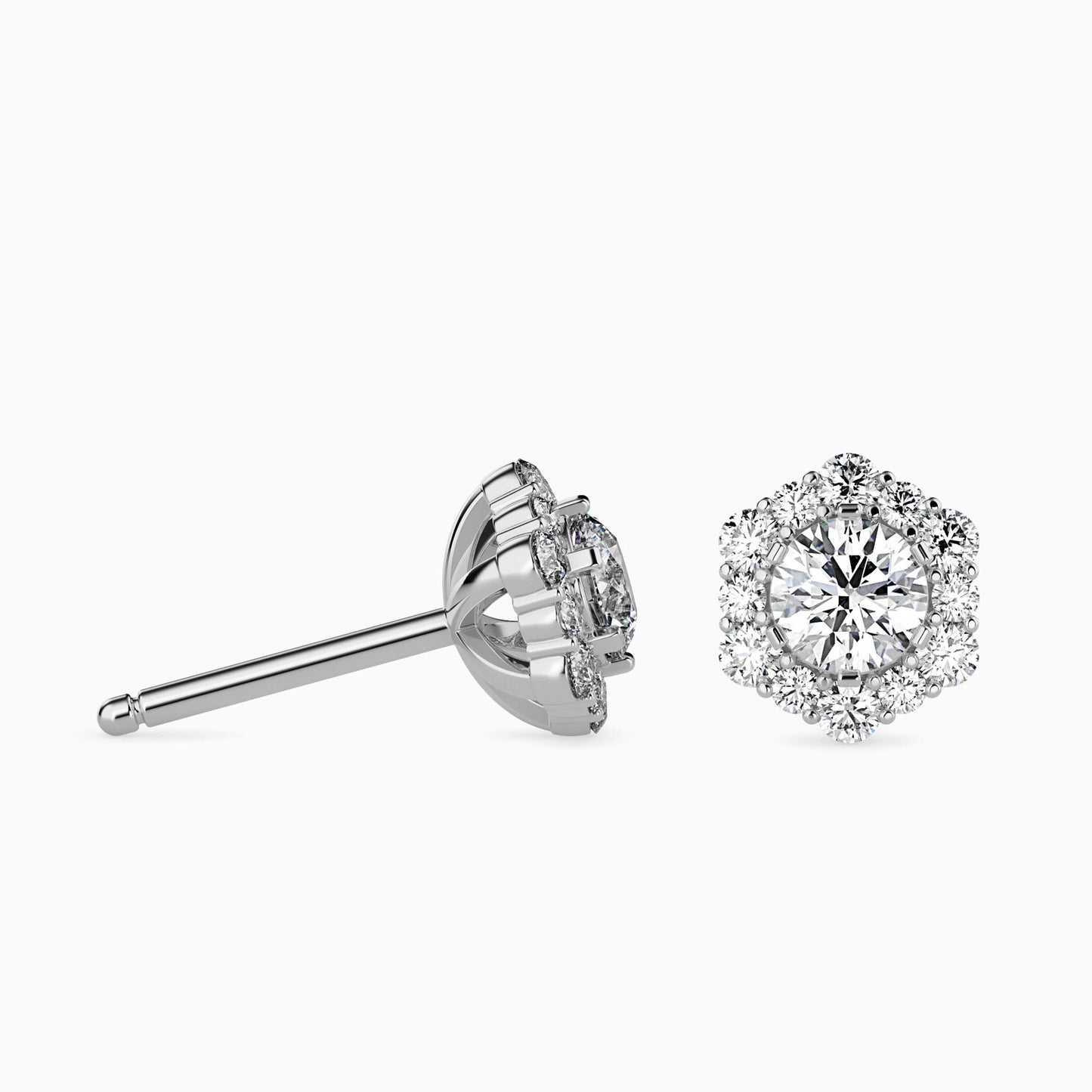 Elegant Mirage Solitaire Earrings